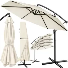 Kingsleeve® Ampelschirm Creme Ø330cm Alu UV 50+ Kurbel & Fußkreuz Kingsleeve® Ampelschirm Creme Ø330cm Alu UV 50+ Kurbel & Fußkreuz