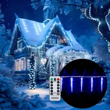 Lichterkette Eiszapfen Blau 13m Lichterkette Eiszapfen Blau 13m