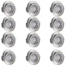 LED Einbauleuchte Krog 12er-Set Nickel LED Einbauleuchte Krog 12er-Set Nickel