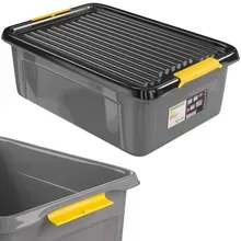 monzana® Aufbewahrungsbox Grau/Anthrazit 58x39x16cm stapelbar monzana® Aufbewahrungsbox Grau/Anthrazit 58x39x16cm stapelbar