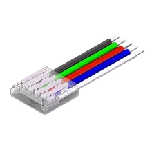 LED Anschlussverbinder – 5-polig, 10 mm, mit 15 cm Kabel, lötfrei für RGBW SMD LED Streifen LED Anschlussverbinder – 5-polig, 10 mm, mit 15 cm Kabel, lötfrei für RGBW SMD LED Streifen