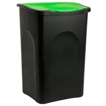 Stefanplast Mülleimer Schwarz/Grün Kunststoff 50L Stefanplast Mülleimer Schwarz/Grün Kunststoff 50L