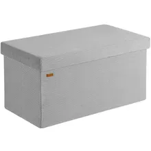 Sitzbank Grau Cord 76x38x38cm MDF faltbar Sitzbank Grau Cord 76x38x38cm MDF faltbar