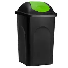 Stefanplast Mülleimer Schwarz/Grün Kunststoff 60L Stefanplast Mülleimer Schwarz/Grün Kunststoff 60L