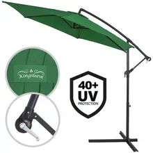 Ampelschirm Ø300cm Alu UV 50+ Kurbel & Fußkreuz Grün Ampelschirm Ø300cm Alu UV 50+ Kurbel & Fußkreuz Grün