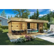Modernes Gartenhaus mit Terrasse “Luna” 12m² | 7x5m Modernes Gartenhaus mit Terrasse “Luna” 12m² | 7x5m