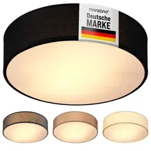Deckenlampe Schwarz Stoff Ø38cm Deckenlampe Schwarz Stoff Ø38cm