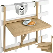 Casaria® Balkonhängetisch Akazienholz Teak-Optik 65x45x87cm FSC®-zertifiziert klappbar Casaria® Balkonhängetisch Akazienholz Teak-Optik 65x45x87cm FSC®-zertifiziert klappbar