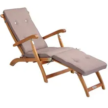 Gartenliege Queen Mary® Akazie FSC®-zertifiziert inkl Auflage Creme meliert Gartenliege Queen Mary® Akazie FSC®-zertifiziert inkl Auflage Creme meliert
