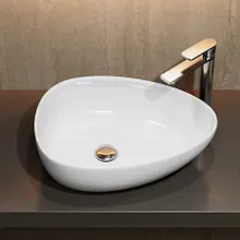 HOROW F12A-T4735 Aufsatzwaschbecken ohne Hahnloch & Überlauf, 47×35 cm Weiß Keramik HOROW F12A-T4735 Aufsatzwaschbecken ohne Hahnloch & Überlauf, 47×35 cm Weiß Keramik