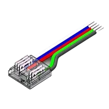 LED Anschlussverbinder – 5-polig, 12 mm, mit 15 cm Kabel, lötfrei für RGBW COB LED Streifen LED Anschlussverbinder – 5-polig, 12 mm, mit 15 cm Kabel, lötfrei für RGBW COB LED Streifen