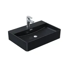 HOROW F10A-6042 Waschbecken 60 cm mit Hahnloch & Überlauf - Black HOROW F10A-6042 Waschbecken 60 cm mit Hahnloch & Überlauf - Black