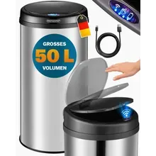 Sensor Mülleimer Silber Edelstahl 50L Sensor Mülleimer Silber Edelstahl 50L