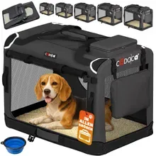 Cadoca® Hundebox faltbar L 70x52x50cm Anthrazit Cadoca® Hundebox faltbar L 70x52x50cm Anthrazit
