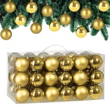 Casaria® Weihnachtskugeln Gold 54-tlg in matt & glänzend Casaria® Weihnachtskugeln Gold 54-tlg in matt & glänzend