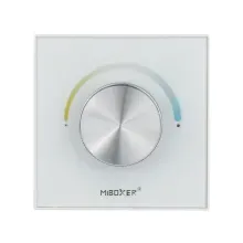 MiBoxer P0 LED Drehregler-Wandpanel Weiß – 2-in-1 Controller für CCT & einfarbige LED Streifen, 2,4 GHz Funk, 12 A MiBoxer P0 LED Drehregler-Wandpanel Weiß – 2-in-1 Controller für CCT & einfarbige LED Streifen, 2,4 GHz Funk, 12 A