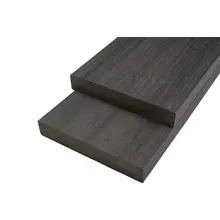 WPC Fassadenholz Glattkantbrett Abschlussprofil massiv, 23 mm (S) x 138 mm (B), Länge: 2,9 m, dunkelgrau, einseitig strukturiert / einseitig gebürstet glatt WPC Fassadenholz Glattkantbrett Abschlussprofil massiv, 23 mm (S) x 138 mm (B), Länge: 2,9 m, dunkelgrau, einseitig strukturiert / einseitig gebürstet glatt