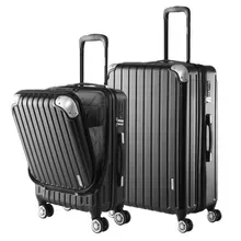 monzana® Hartschalenkofferset Biz 2-tlg Schwarz monzana® Hartschalenkofferset Biz 2-tlg Schwarz