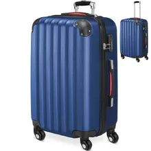 Hartschalenkoffer L Rollen 360º Reisekoffer 62L Blau ABS Hartschalenkoffer L Rollen 360º Reisekoffer 62L Blau ABS