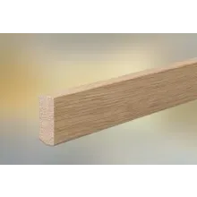 Sockelleisten Eiche für Parkett und Massivholzdielen, 40 x 16 mm, Oberkante gerade, klar lackiert, fallende Längen 100 - 290 cm Sockelleisten Eiche für Parkett und Massivholzdielen, 40 x 16 mm, Oberkante gerade, klar lackiert, fallende Längen 100 - 290 cm
