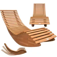 Saunaliege Java 155x60x93cm Akazie FSC®-zertifiziert Saunaliege Java 155x60x93cm Akazie FSC®-zertifiziert
