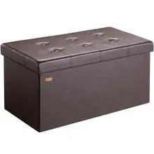 Casaria® Sitzbank Braun 80x40x40cm MDF faltbar Casaria® Sitzbank Braun 80x40x40cm MDF faltbar