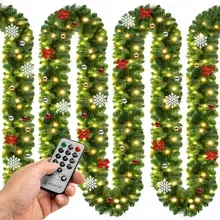 Weihnachtsgirlande 5m geschmückt inkl Fernbedienung Weihnachtsgirlande 5m geschmückt inkl Fernbedienung