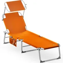 Gartenliege Ibiza Orange 190x59x29cm Alu Sonnendach Gartenliege Ibiza Orange 190x59x29cm Alu Sonnendach