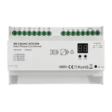 SR-2303AC-4CH-DIN DALI Phasenabschnitt-Dimmer 4-Kanal Hutschiene 100-240V AC 1,8A DALI-2 DT6 mit Push DIM SR-2303AC-4CH-DIN DALI Phasenabschnitt-Dimmer 4-Kanal Hutschiene 100-240V AC 1,8A DALI-2 DT6 mit Push DIM