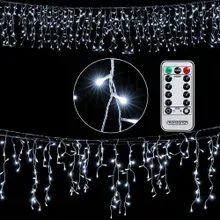 Regenlichterkette LED Weihnachten Kaltweiß 10m Fernbedienung Regenlichterkette LED Weihnachten Kaltweiß 10m Fernbedienung