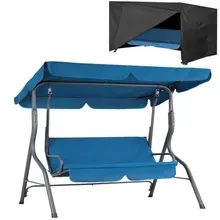 Casaria® Hollywoodschaukel Atlantik Blau + Abdeckplane Casaria® Hollywoodschaukel Atlantik Blau + Abdeckplane