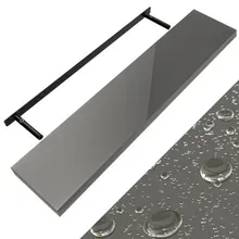 Wandregal Schweberegal 110cm Hochglanz Grau + Halterung Wandregal Schweberegal 110cm Hochglanz Grau + Halterung