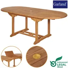 Gartentisch Bari Teakholz 150-200x90x75cm erweiterbar Gartentisch Bari Teakholz 150-200x90x75cm erweiterbar