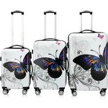 Deuba® Hartschalenkoffer-Set Butterfly 3-tlg Polycarbonat Deuba® Hartschalenkoffer-Set Butterfly 3-tlg Polycarbonat