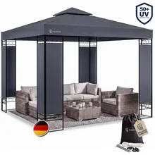 Pavillon Lorca Anthrazit 3x3m UV-Schutz 50+ Pavillon Lorca Anthrazit 3x3m UV-Schutz 50+