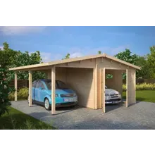 Garage mit Carport “Hansa G” 6x6m | Garage mit Carport aus Holz | 6x6m Holz-Fertiggarage kaufen | Garage mit Doppeltür kaufen Garage mit Carport “Hansa G” 6x6m | Garage mit Carport aus Holz | 6x6m Holz-Fertiggarage kaufen | Garage mit Doppeltür kaufen