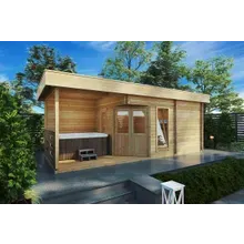 Gartensauna “Paula” 8x3m | Gartensauna mit Außenterrasse 12,5m² + 7,7m² | Fertiges Gartensauna-Haus | Außensauna-Haus Gartensauna “Paula” 8x3m | Gartensauna mit Außenterrasse 12,5m² + 7,7m² | Fertiges Gartensauna-Haus | Außensauna-Haus