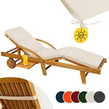 Auflage Sunlounger Creme 195x55x5cm Auflage Sunlounger Creme 195x55x5cm
