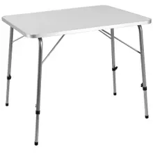 Casaria® Gartentisch Silber Alu 80x55x50/69cm klappbar Casaria® Gartentisch Silber Alu 80x55x50/69cm klappbar