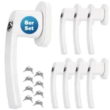 monzana® Fenstergriff 8er-Set Weiß abschließbar monzana® Fenstergriff 8er-Set Weiß abschließbar