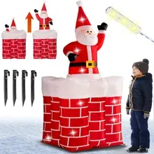 monzana® Aufblasbarer Weihnachtsmann im Kamin 178cm monzana® Aufblasbarer Weihnachtsmann im Kamin 178cm