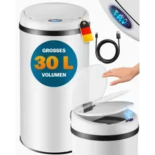 Sensor Mülleimer Weiß Edelstahl 30L Sensor Mülleimer Weiß Edelstahl 30L