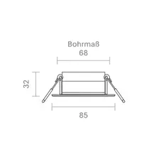 DILED LED Einbauleuchte 6 W – dimmbar, 230 V, Ø68 mm, verschiedene Lichtfarben & Designs DILED LED Einbauleuchte 6 W – dimmbar, 230 V, Ø68 mm, verschiedene Lichtfarben & Designs
