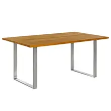 Gartentisch Monza Edelstahl Teakholz 160x100x76 cm Gartentisch Monza Edelstahl Teakholz 160x100x76 cm