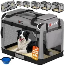 Hundebox faltbar XL 82x56x58cm Grau Hundebox faltbar XL 82x56x58cm Grau