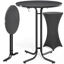 Stehtisch Grau 110x80cm + Stehtischhusse Anthrazit Ø80cm Stehtisch Grau 110x80cm + Stehtischhusse Anthrazit Ø80cm