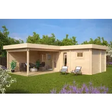 Gartenhaus mit Sauna und Terrasse “Hansa A” 7x7m | Gartenhaus mit Sauna aus Holz | 3x7m großes Gartenhaus mit Anbau | Saunahaus Gartenhaus mit Sauna und Terrasse “Hansa A” 7x7m | Gartenhaus mit Sauna aus Holz | 3x7m großes Gartenhaus mit Anbau | Saunahaus