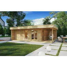 Großes Gartenhaus “Hansa Lounge XXL” 8x5m | Luxus-Gartenhaus mit Terrasse | Modernes Gartenhaus mit 5x8m Außenmaß und Anbau Großes Gartenhaus “Hansa Lounge XXL” 8x5m | Luxus-Gartenhaus mit Terrasse | Modernes Gartenhaus mit 5x8m Außenmaß und Anbau