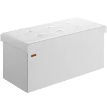 Casaria® Sitzbank Weiß 80x40x40cm MDF faltbar Casaria® Sitzbank Weiß 80x40x40cm MDF faltbar