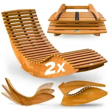 Saunaliege Java 2er-Set klappbar ergonomisch Schaukel fixierbar Saunaliege Java 2er-Set klappbar ergonomisch Schaukel fixierbar